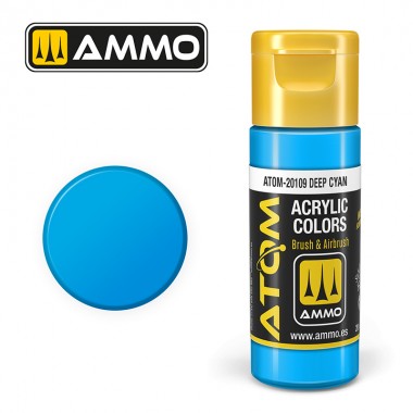 Ammo by MIG ATOM Paint - ATOM-20109 Deep Cyan