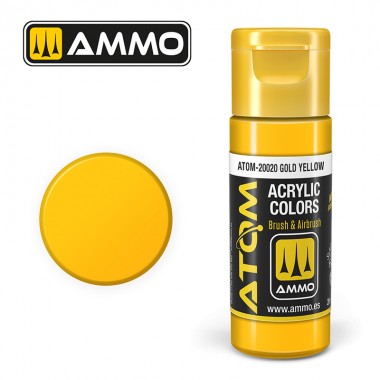 Ammo by MIG ATOM Paint - ATOM-20020 Gold Yellow