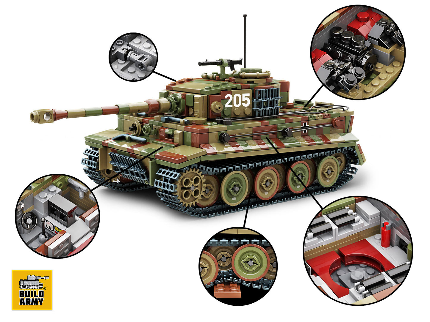 Build Army - Tiger I Ausf.E Late Version - B0181C