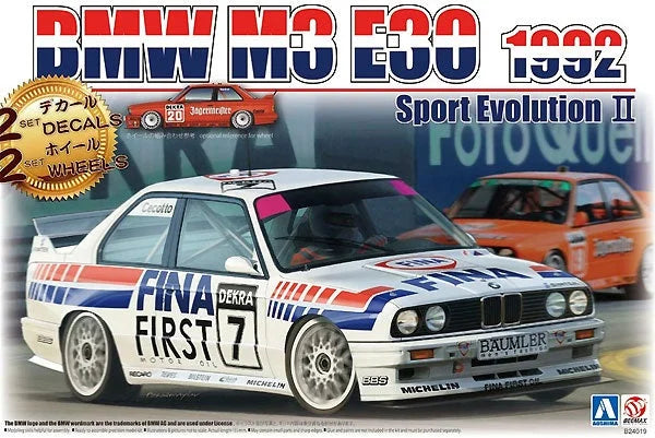 Beemax 1/24 Cars - BMW M3 fina & Jagermeister (2in1) : 1992 DTM 24H Nurburgring - BX24019 - Product Image