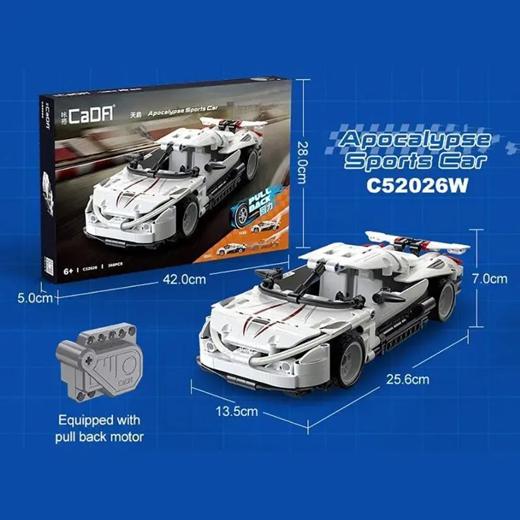 CaDA Pullback Series - 1:18 Apocalypse Pull-Back Sports Cars - 368 pcs - C52026W