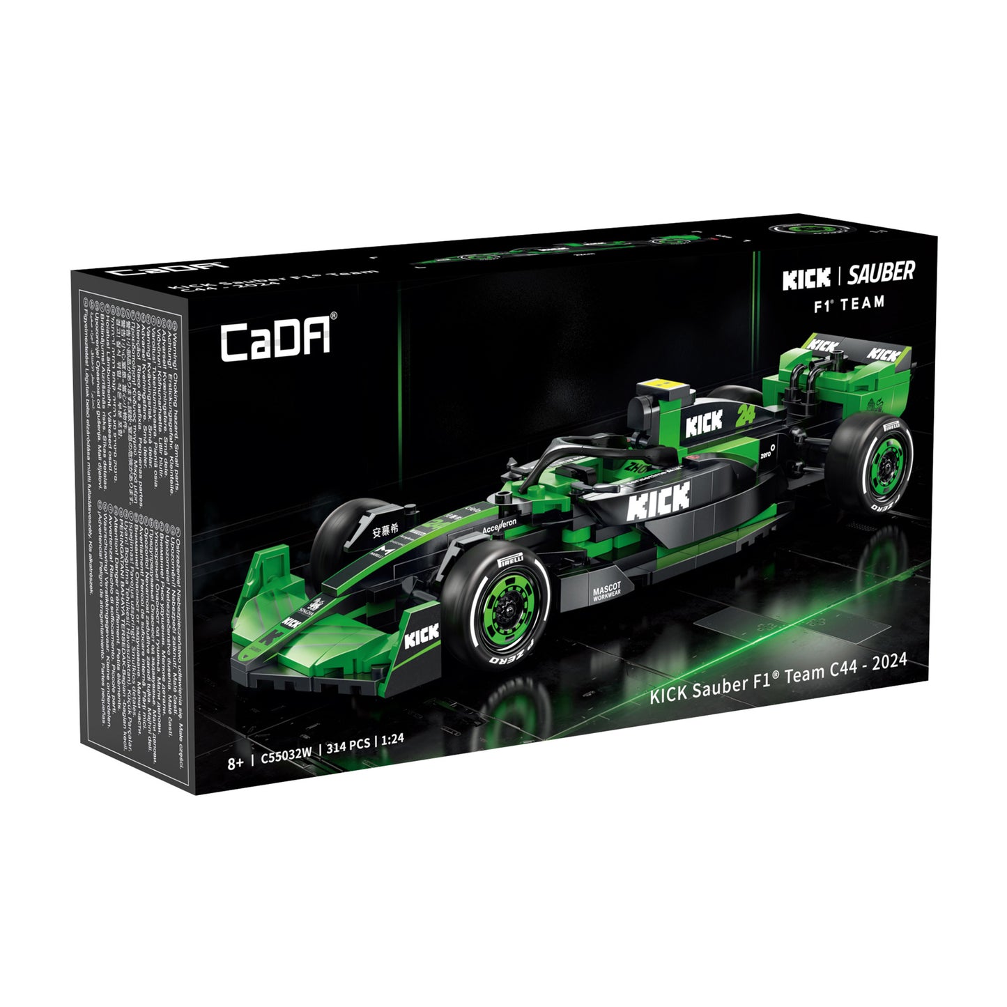 CaDA 1:24 Mini Cars - KICK Sauber F1 Team C44 (2024) - 314 pcs - C55032W