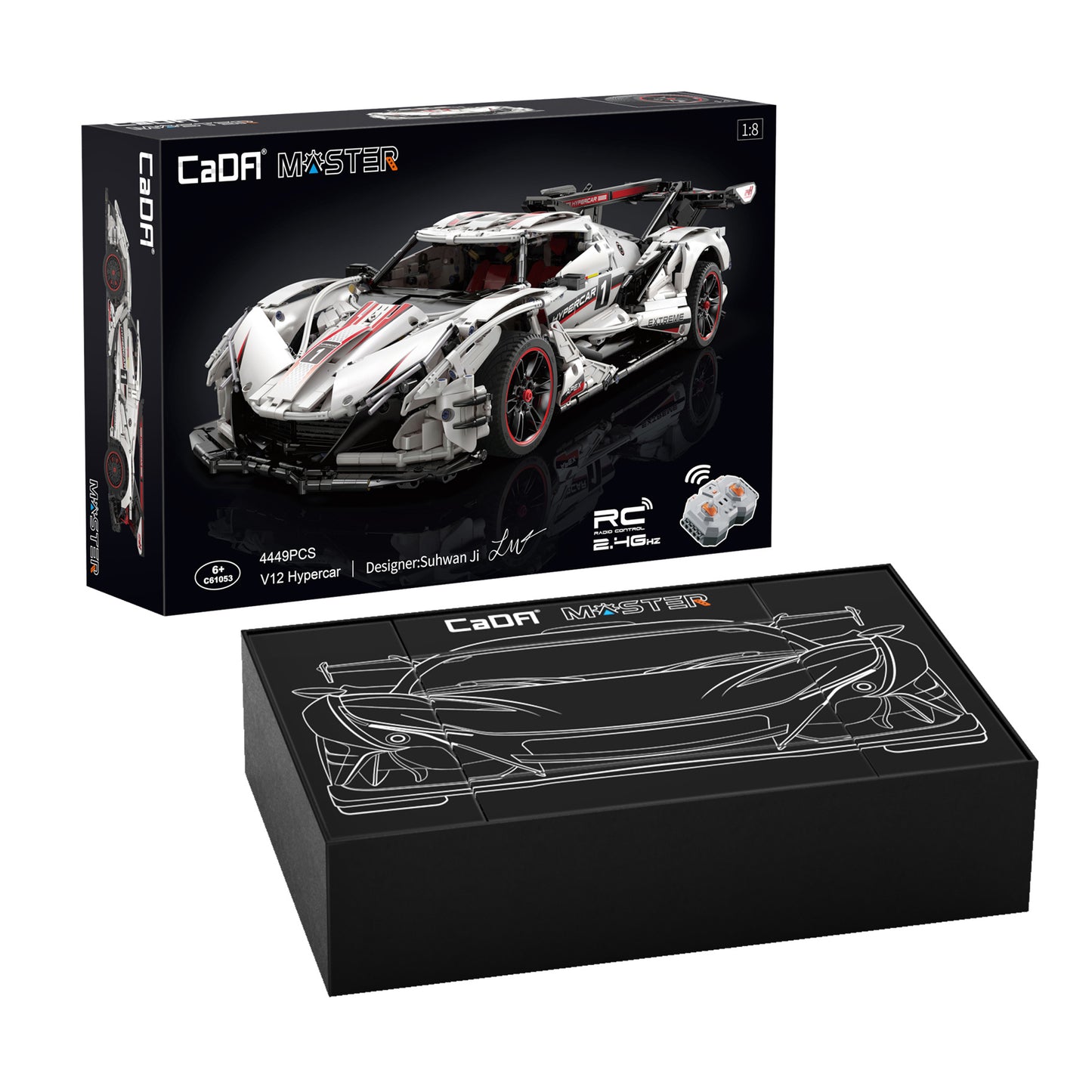 CaDA Master Series - 1:8 Helios V12 Hypercar - 4449 pcs - C61053W