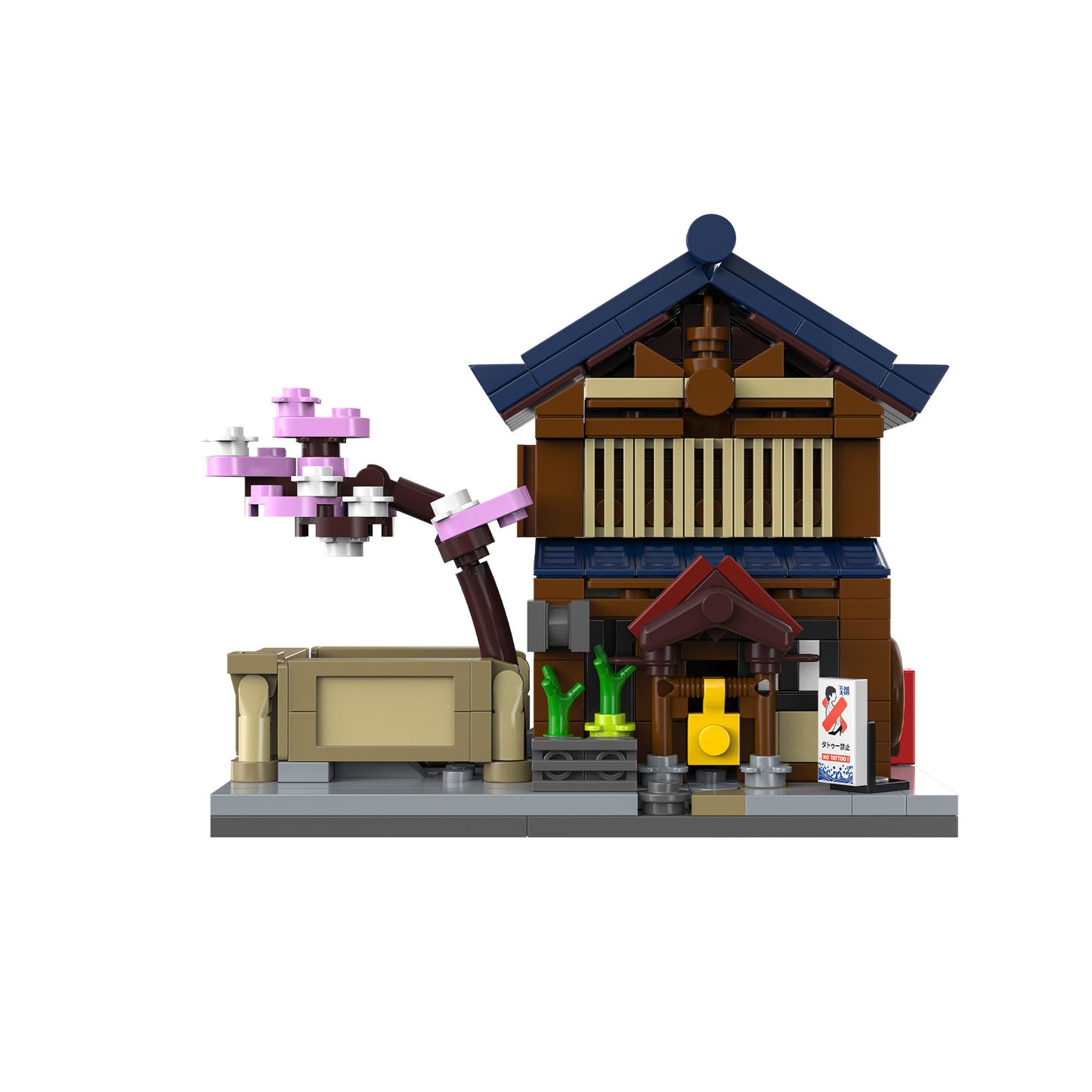 CaDA Mini Japanese Sento Bathhouse C66073W -- built model