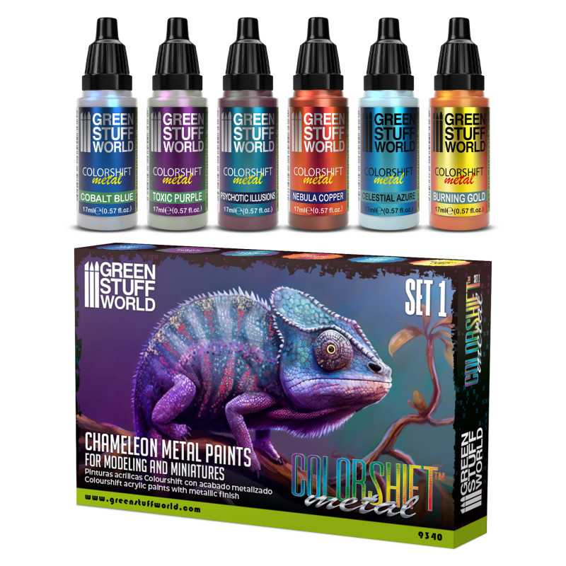 Green Stuff World - 'Chameleon' Colorshift Metal Paint Set 1