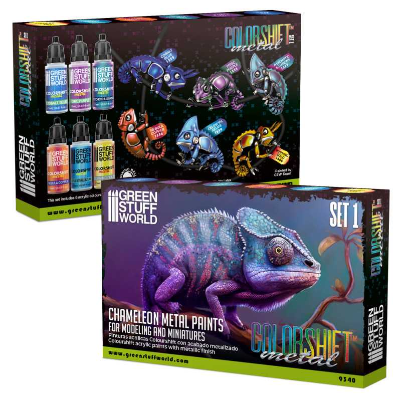 Green Stuff World - 'Chameleon' Colorshift Metal Paint Set 1