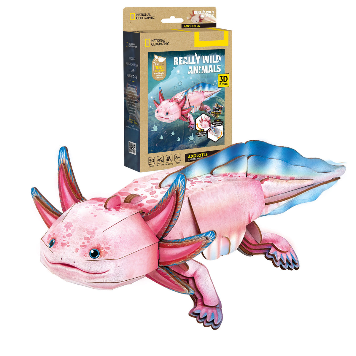 CubicFun Axolotl 3D Puzzle CFDS1185 – box and built model