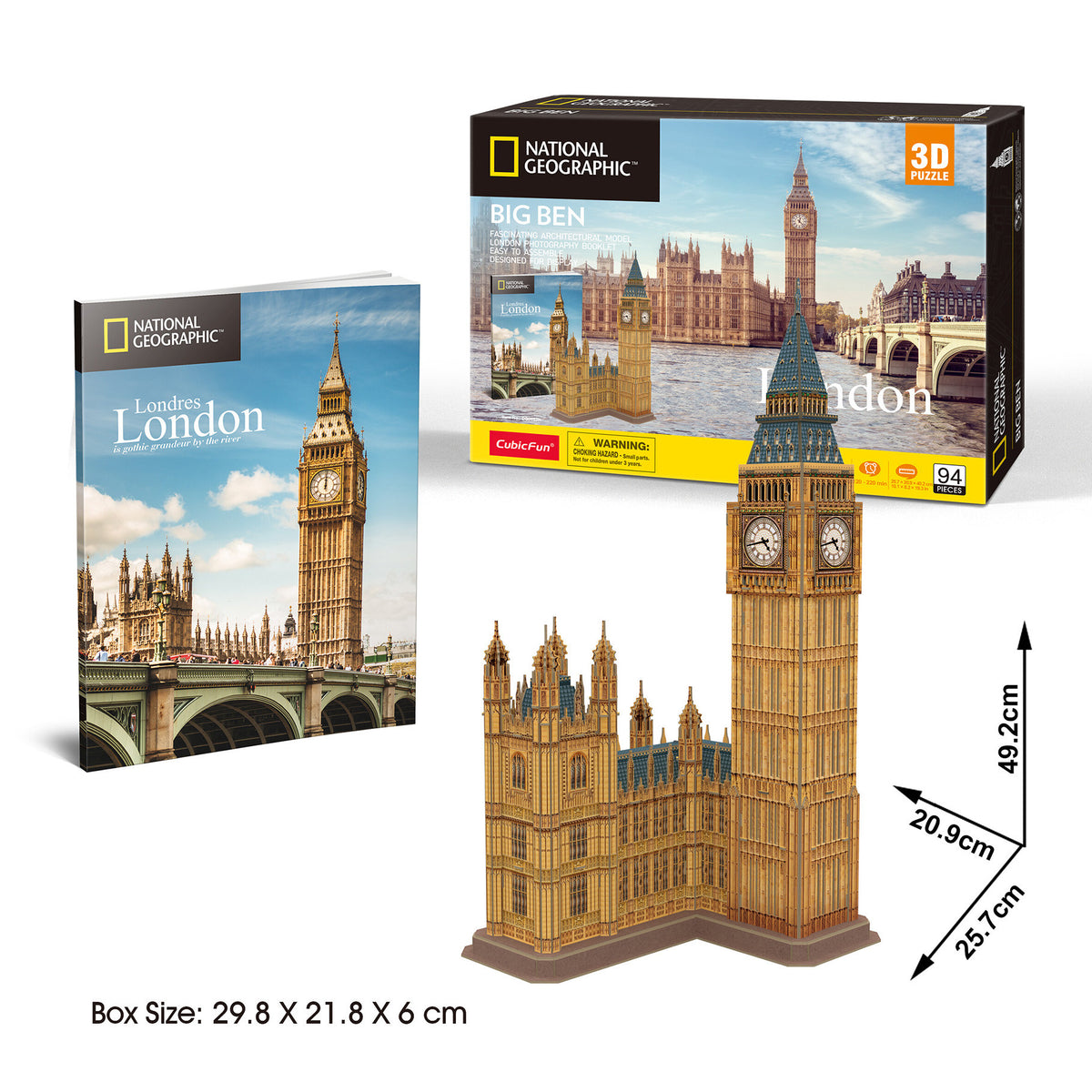 CubicFun Big Ben 3D Puzzle CFDS0992 – built model view 4