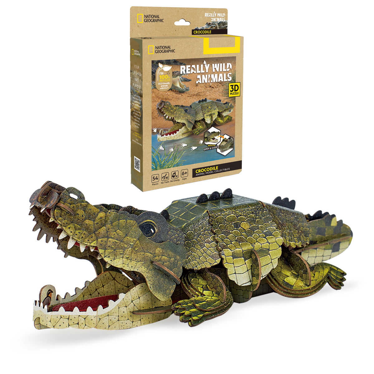 CubicFun Crocodile 3D Puzzle CFDS1076 – box and built model