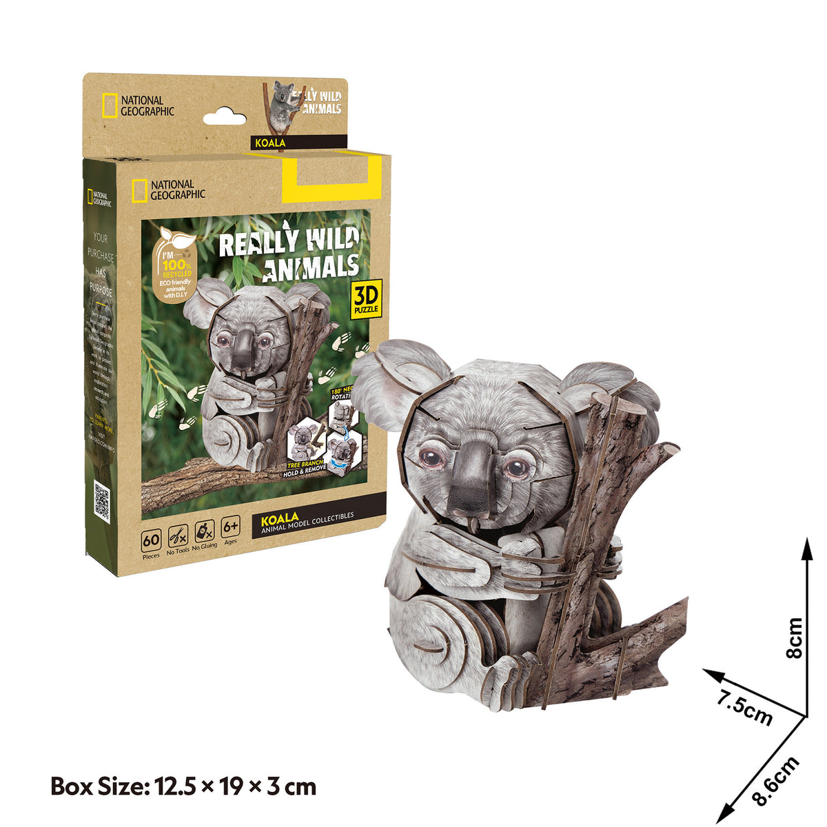 CubicFun Koala 3D Puzzle CFDS1176 – built model view 4