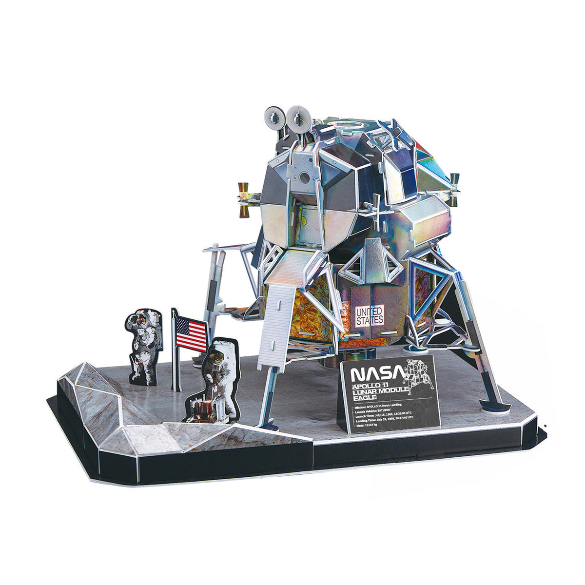 CubicFun NASA Apollo 11 Lunar Module Eagle 3D Puzzle CFDS1058 – built model view 2