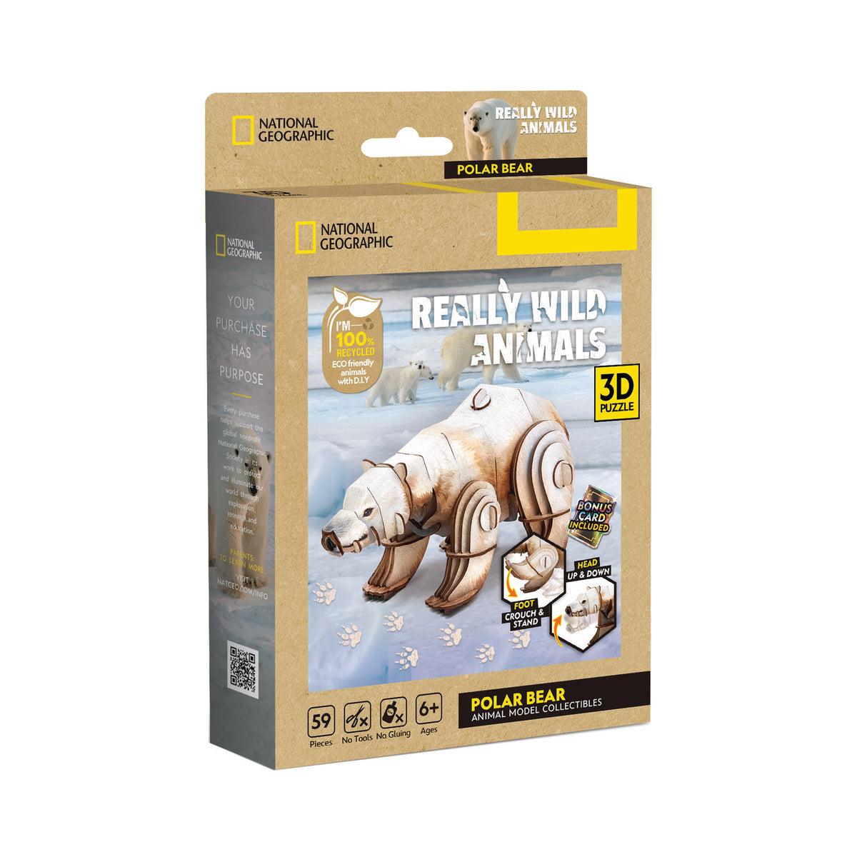 CubicFun Polar Bear 3D Puzzle CFDS1183 – built model view 3