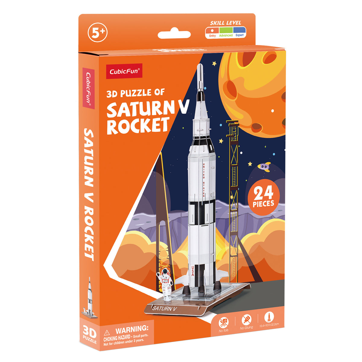 CubicFun Saturn V Rocket 3D Puzzle CFW3198 – built model view 3