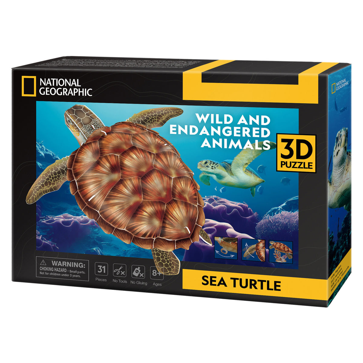 CubicFun Sea Turtle 3D Puzzle CFDS1080 – built model view 3