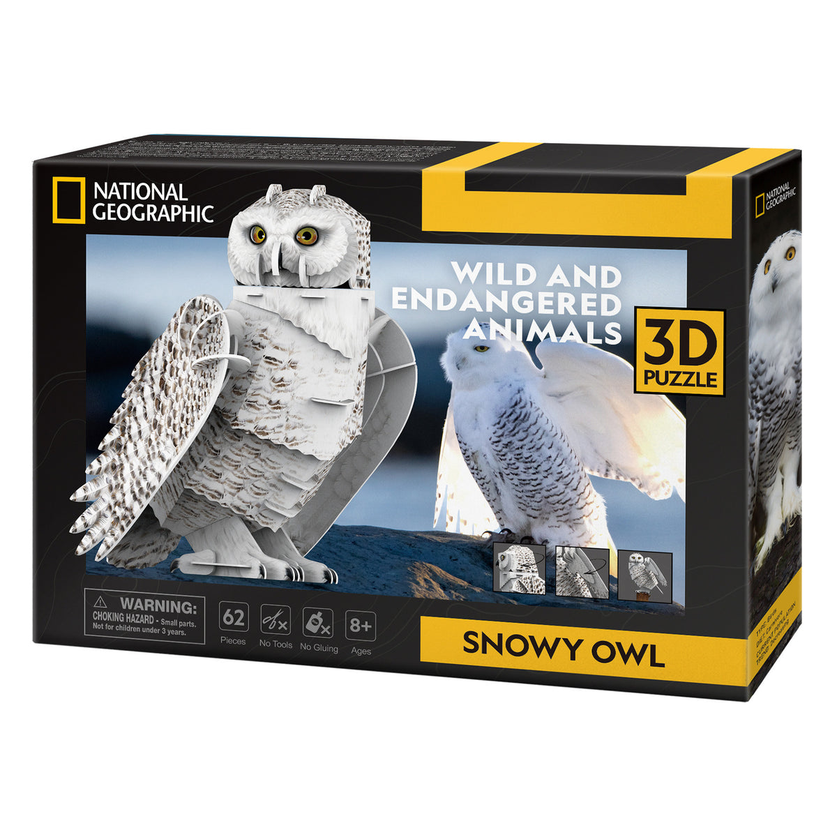CubicFun Snowy Owl 3D Puzzle CFDS1079 – built model view 3