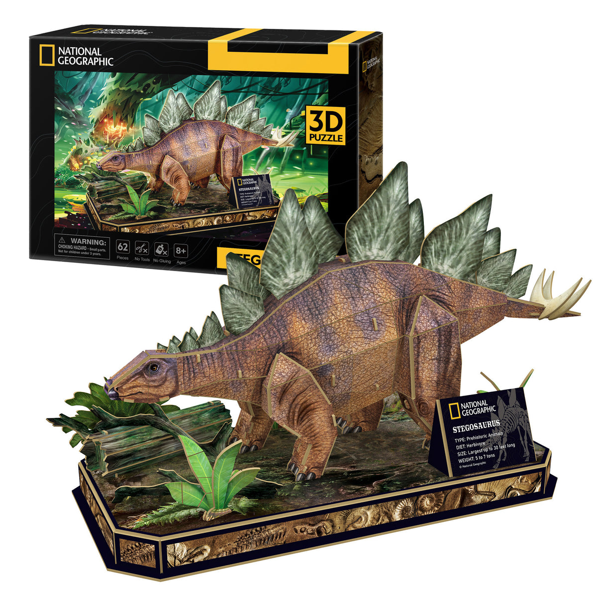 CubicFun Stegosaurus 3D Puzzle CFDS1054 – built model view 4