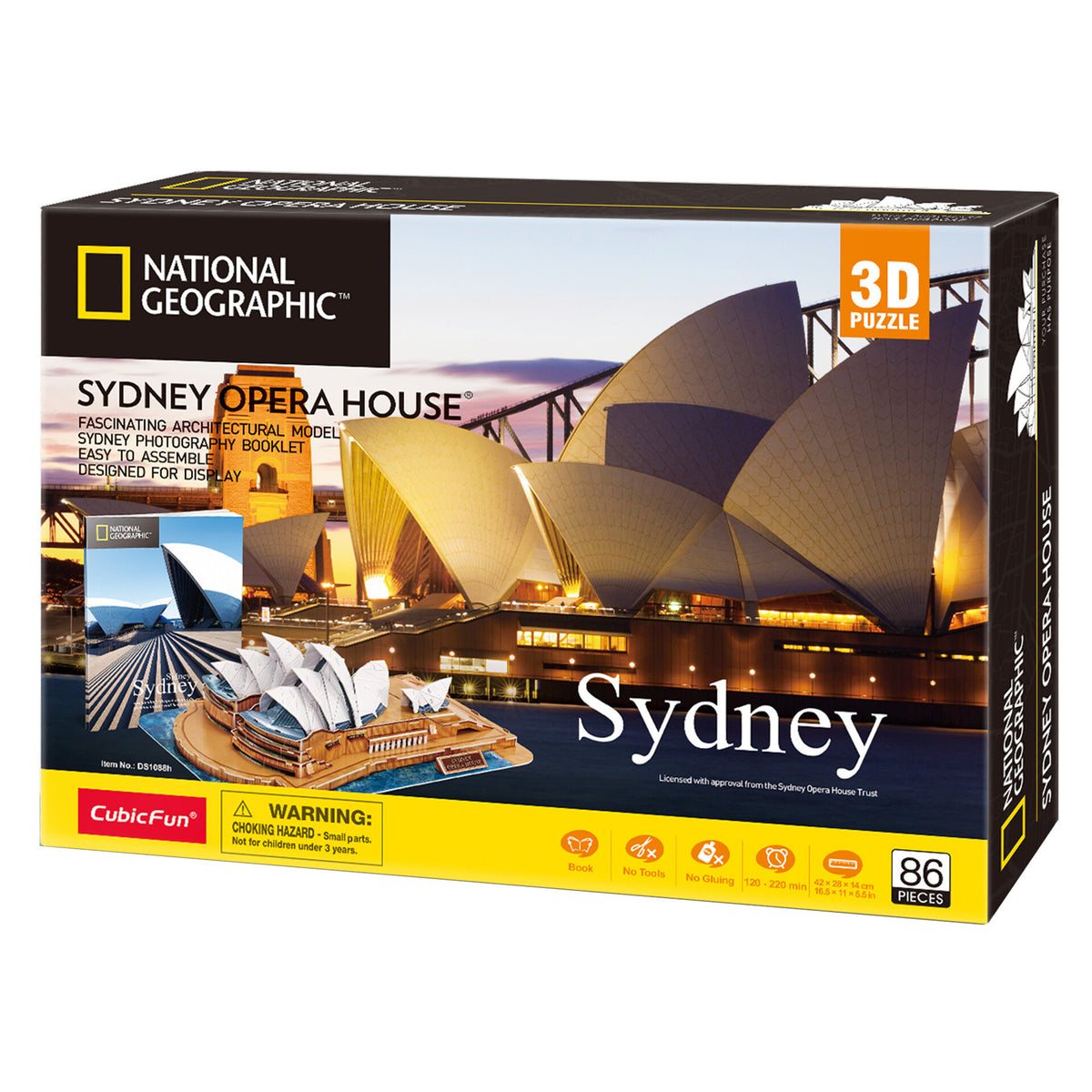 CubicFun Sydney Opera House 3D Puzzle CFDS1088 – built model view 3