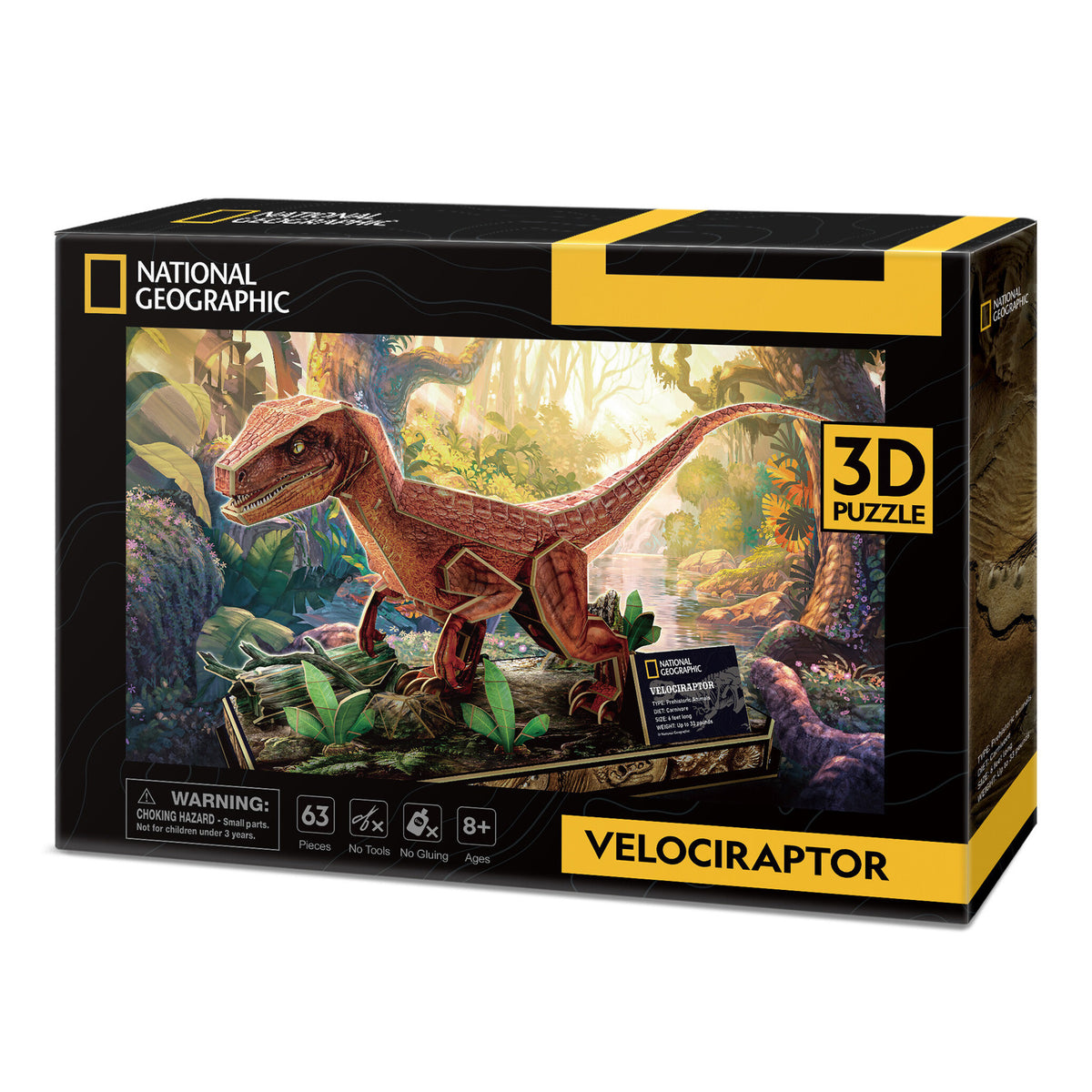 CubicFun Velociraptor 3D Puzzle CFDS1053 – built model view 3