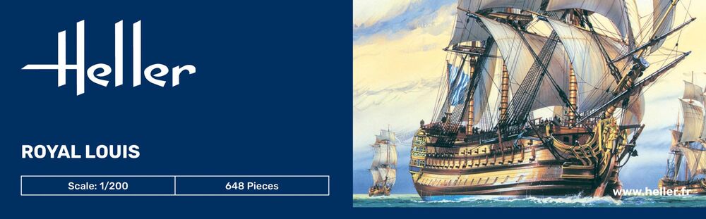 Heller 1/200 Le Royal Louis Sailing Ship Plastic Model Kit 80892