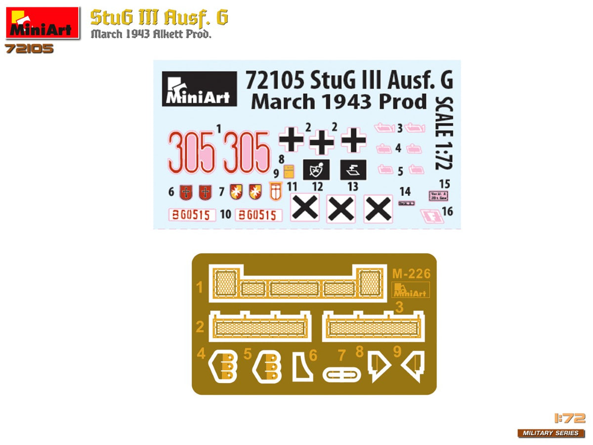MiniArt 1/72 Military - StuG III Ausf G March 1943 Prod - 72105