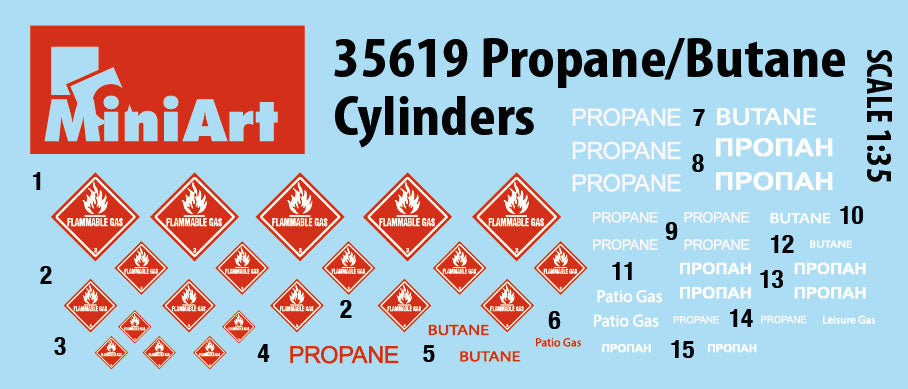 MiniArt 1/35 Military - Propane / Butane Gas Cylinders - 35619