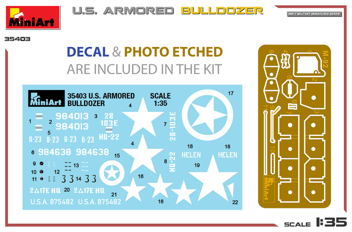 MiniArt 1/35 Military - U.S. Armored Bulldozer - 35403
