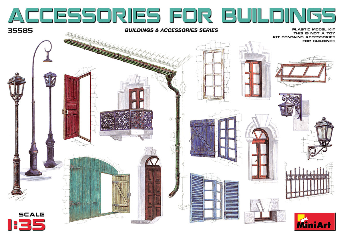 MiniArt Accessories for Buildings - 35585 box art
