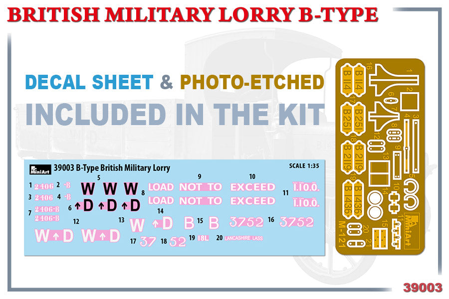 MiniArt 1/35 Military - British Military Lorry B-Type - 39003