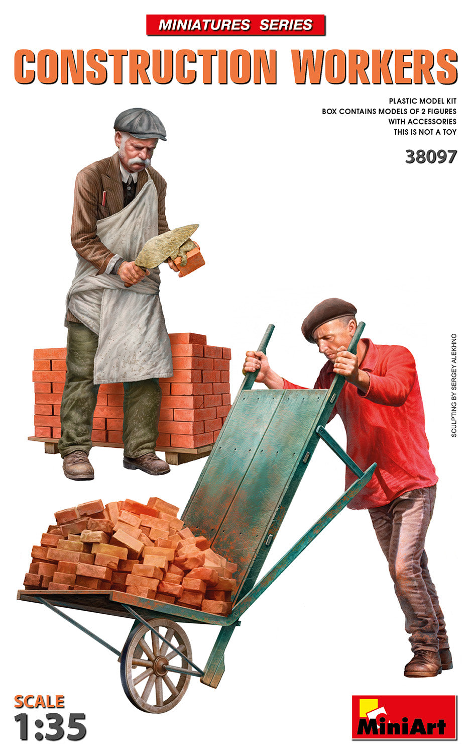 MiniArt Construction Workers w/ Accessories - 38097 box art
