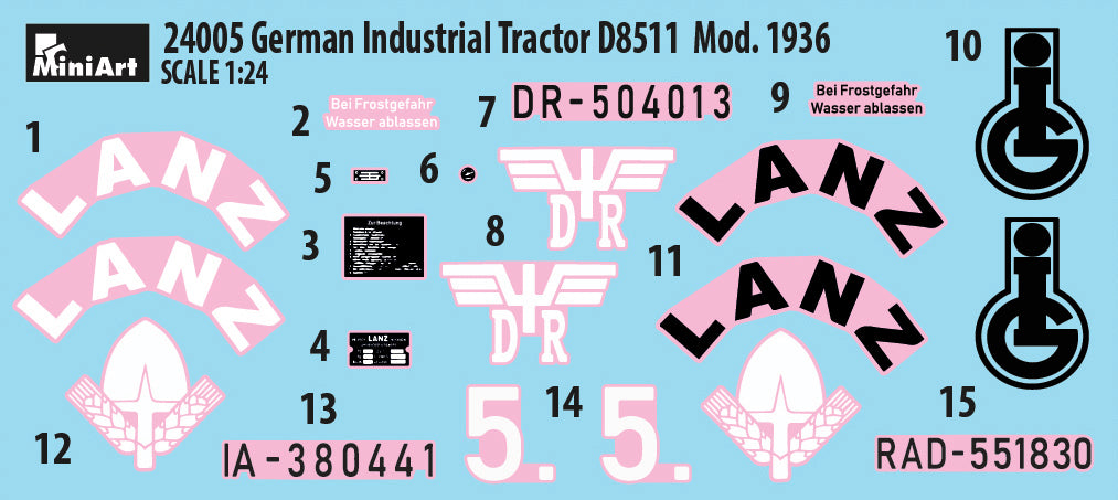 MiniArt 1/24 Vehicles - German D8511 Industrial Tractor Mod 1936 - 24005