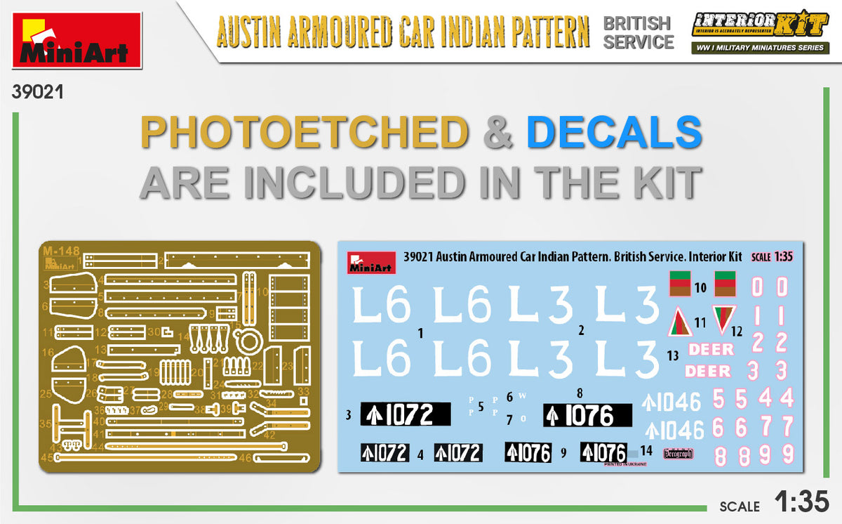 MiniArt 1/35 Military - Austin Armored Car (Indian / British) - 39021
