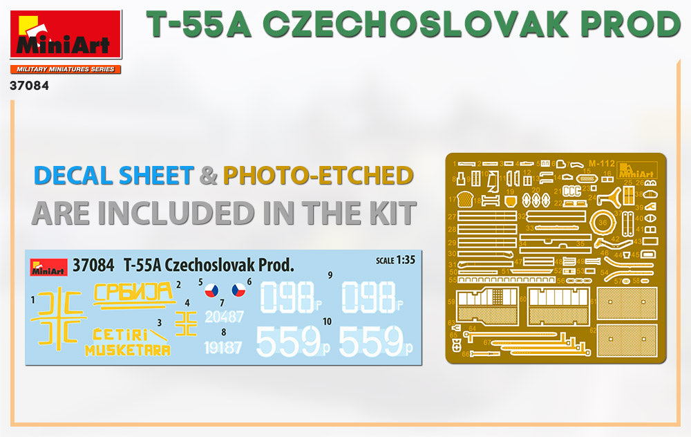 MiniArt 1/35 Military - T-55A Czechoslavak Prod - 37084