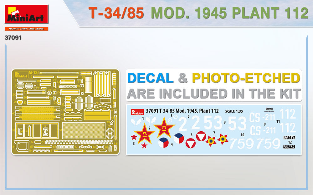 MiniArt 1/35 Military - T34/85 Mod. 1945. Plant 112 - 37091