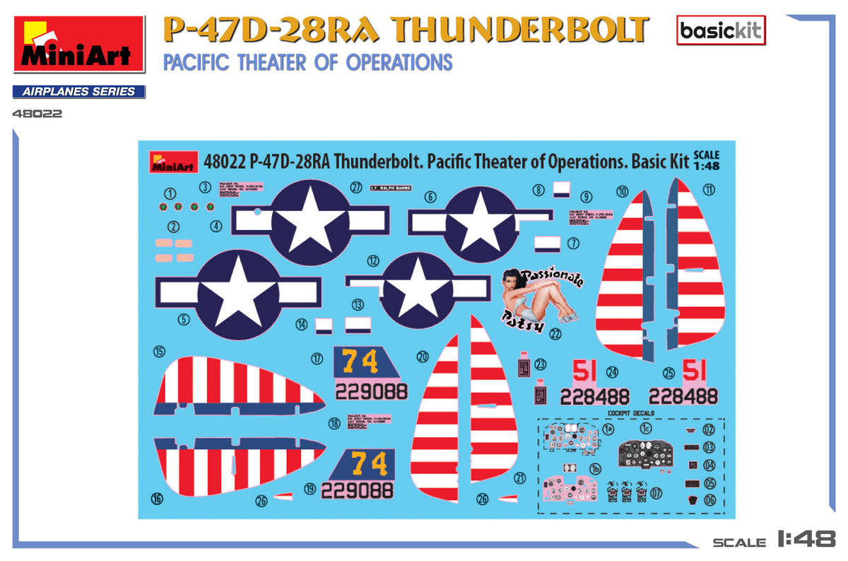 MiniArt 1/48 Aircraft - P-47D-28RA Thunderbolt, Pacific Theater - 48022
