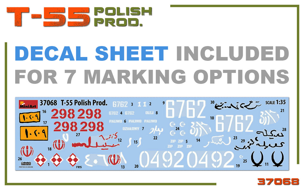 MiniArt 1/35 Military - T-55 Polish Prod - 37068