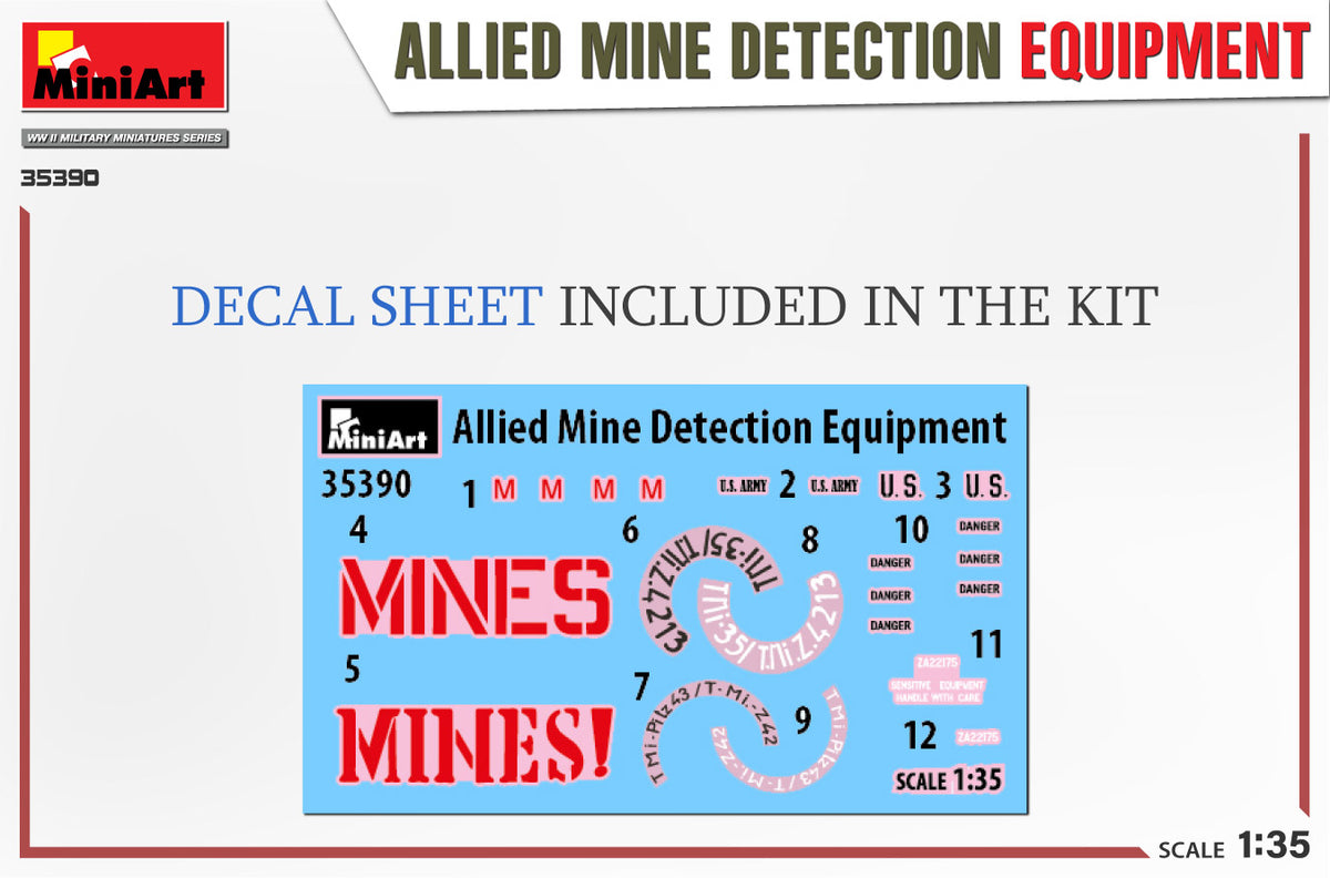 MiniArt 1/35 Military - Allied Mine Detection Equipment - 35390