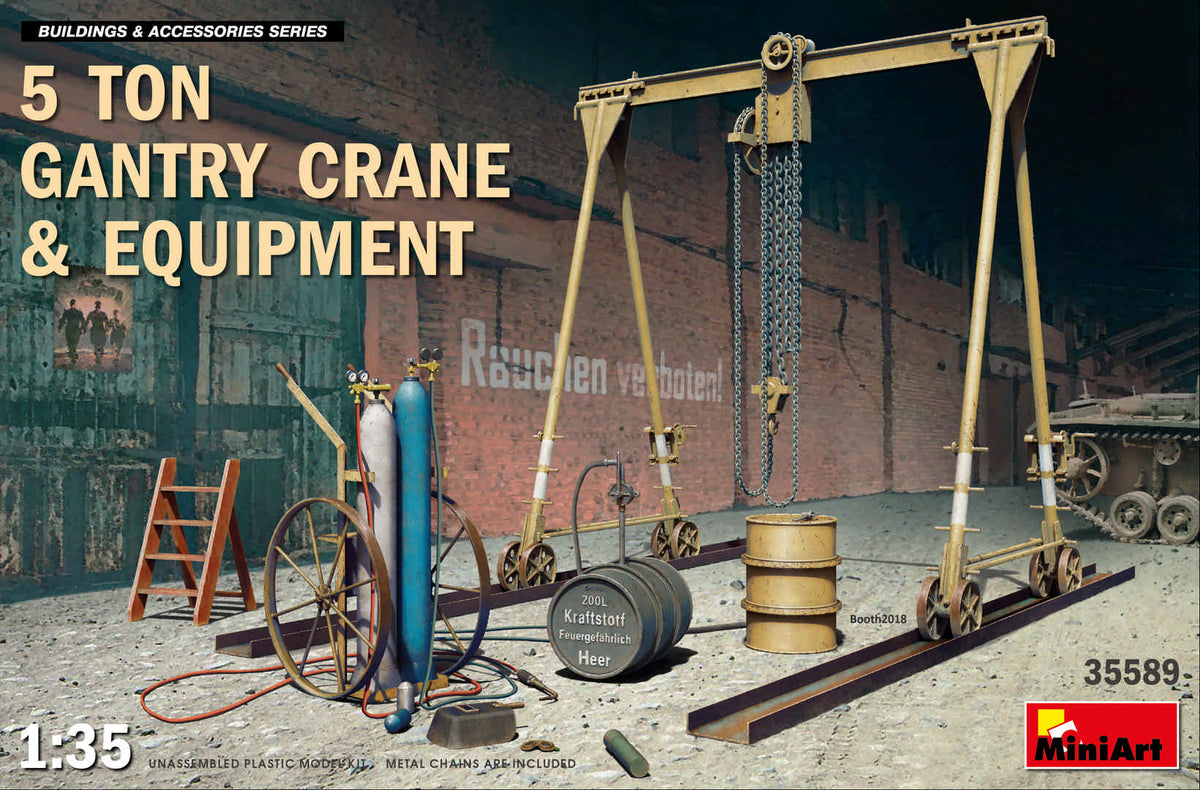 MiniArt 5 Ton Gantry Crane & Equipment - 35589 box art