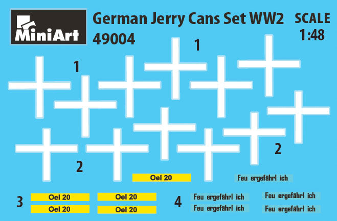 MiniArt 1/48 Accessories - German Jerry Cans WWII - 49004