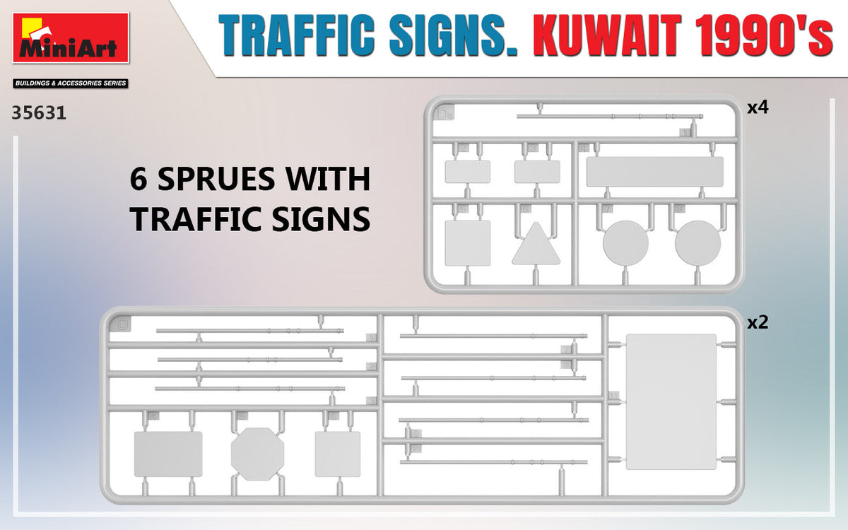 MiniArt 1/35 Accessories - Traffic Signs Kuwait 1990's - 35631