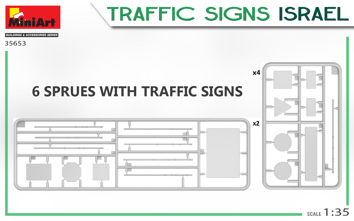 MiniArt 1/35 Accessories - Traffic Signs Israel - 35653