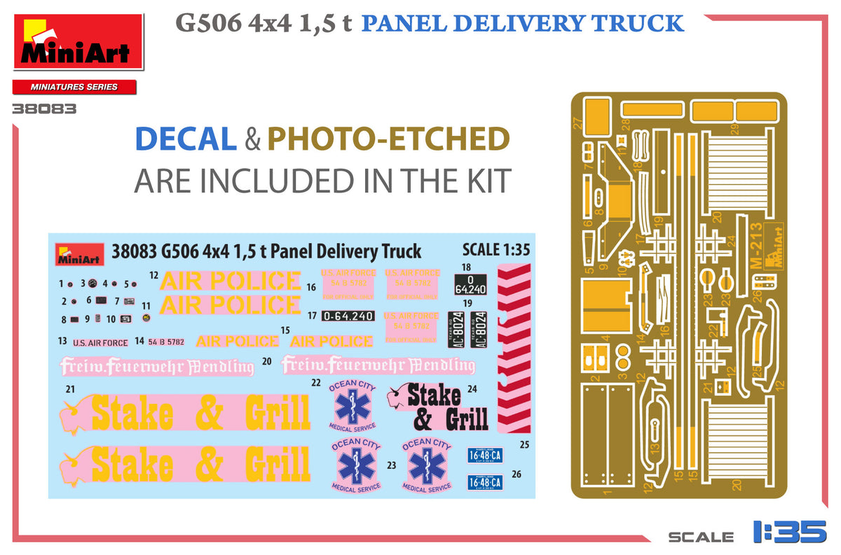 MiniArt 1/35 Military - G506 4x4 1.5 t Panel Delivery Truck - 38083