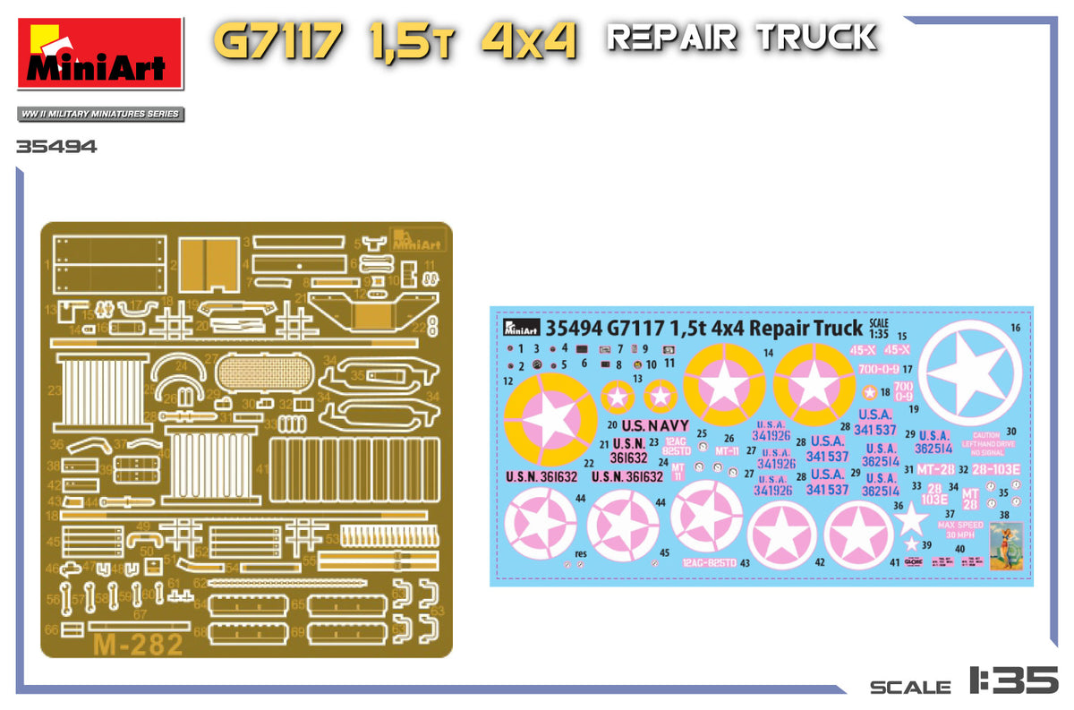 MiniArt 1/35 Military - G7117 1,5t 4x4 Repair Truck - 35494