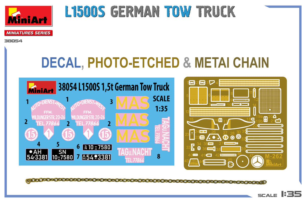 MiniArt 1/35 Military - L1500s German Tow Truck - 38054