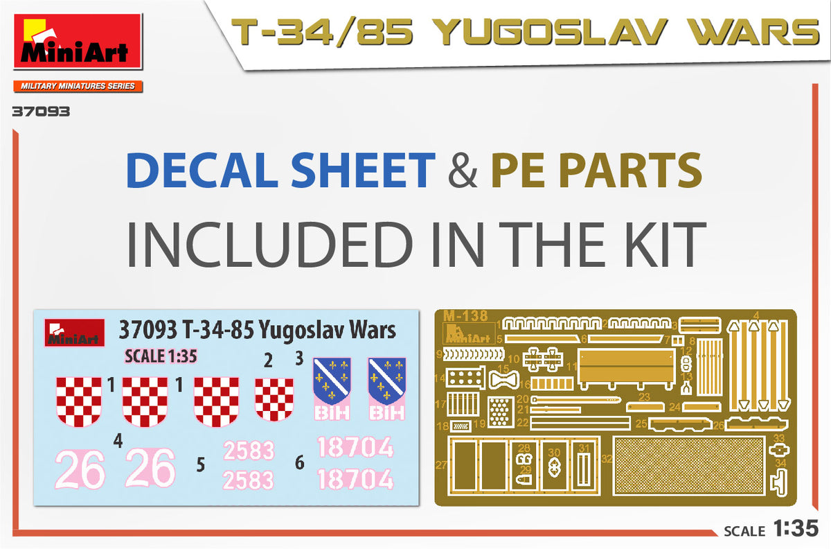 MiniArt 1/35 Military - T34/85 Yugoslav Wars - 37093