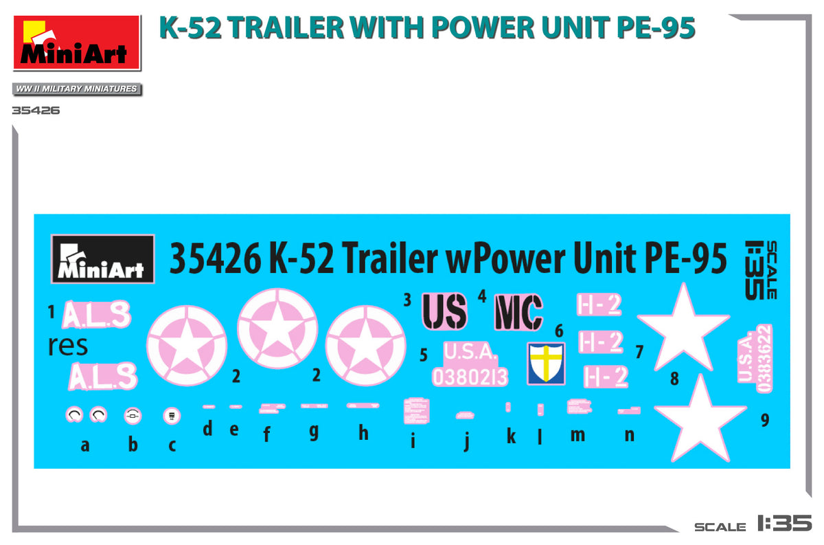 MiniArt 1/35 Military - K-52 Trailer w/ Power Unit PE-95 - 35426