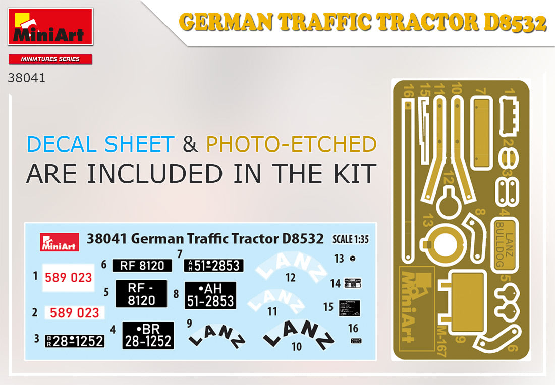 MiniArt 1/35 Vehicles - German Traffic Tractor D8532 - 38041