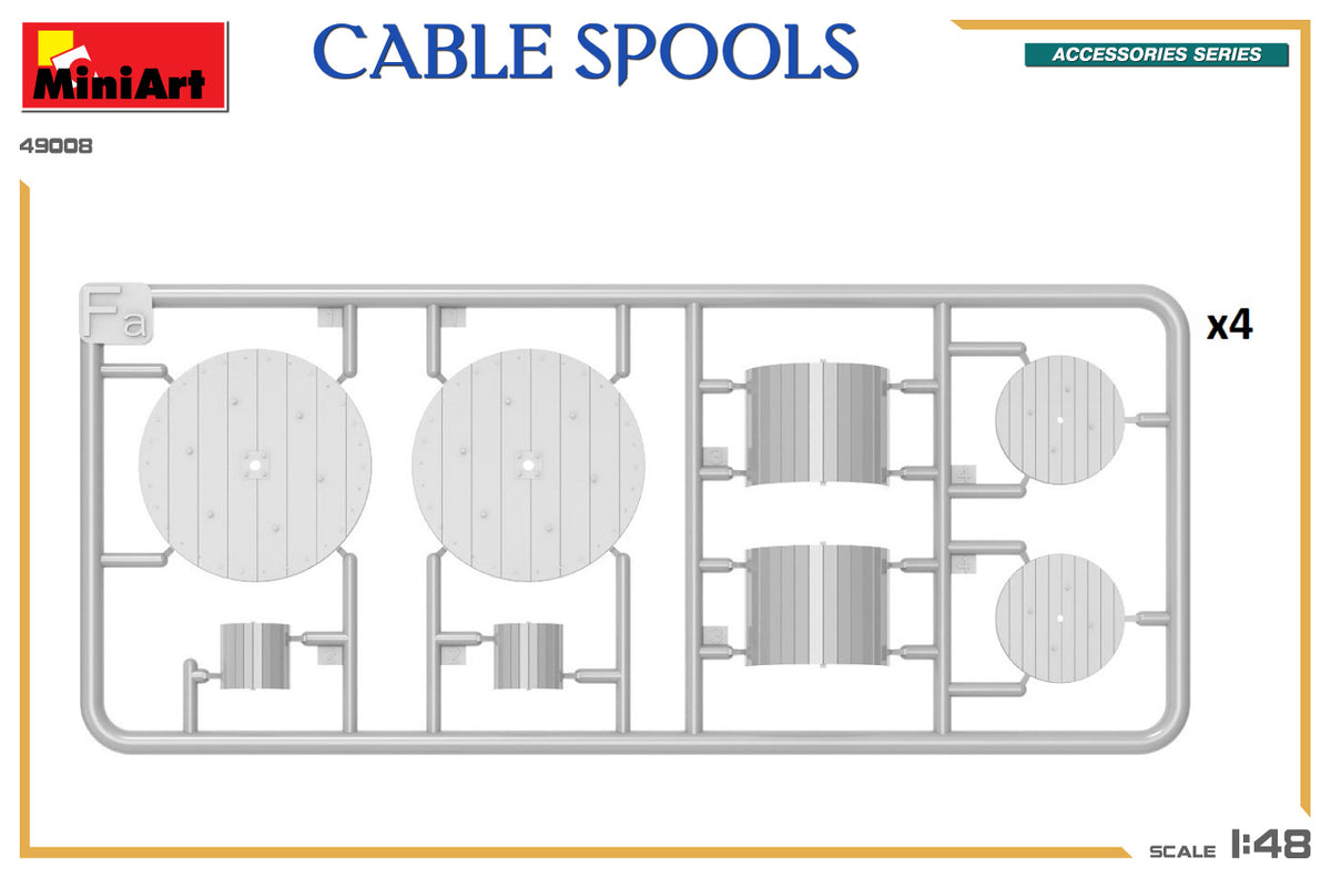 MiniArt 1/48 Accessories - Cable Spools - 49008