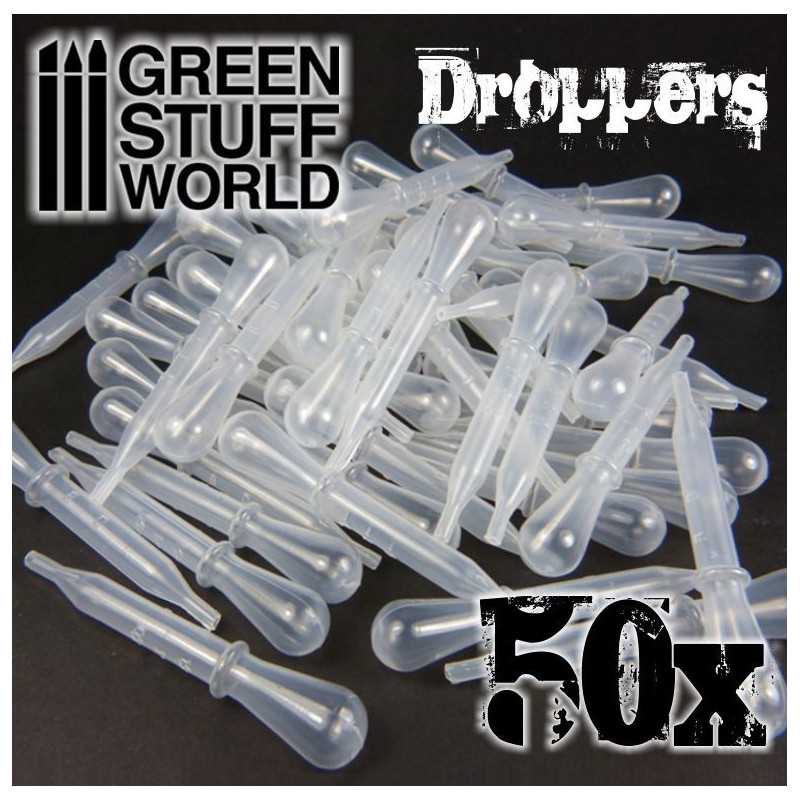 Green Stuff World - Small Plastic Droppers/Pipettes 1.5ml x50