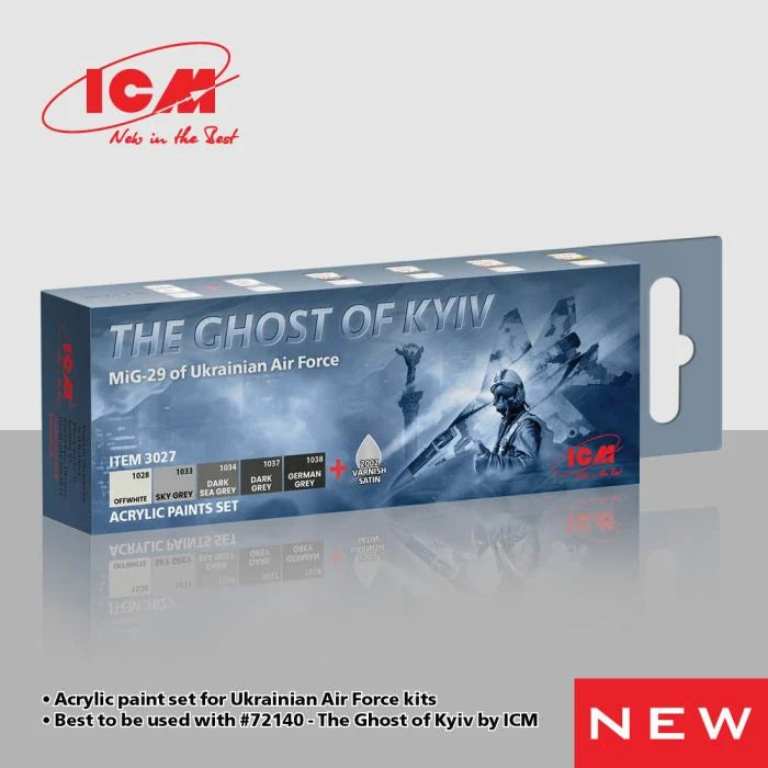 ICM - Ghost of Kyiv Ukrainian Air Force Paint Set ICM3027