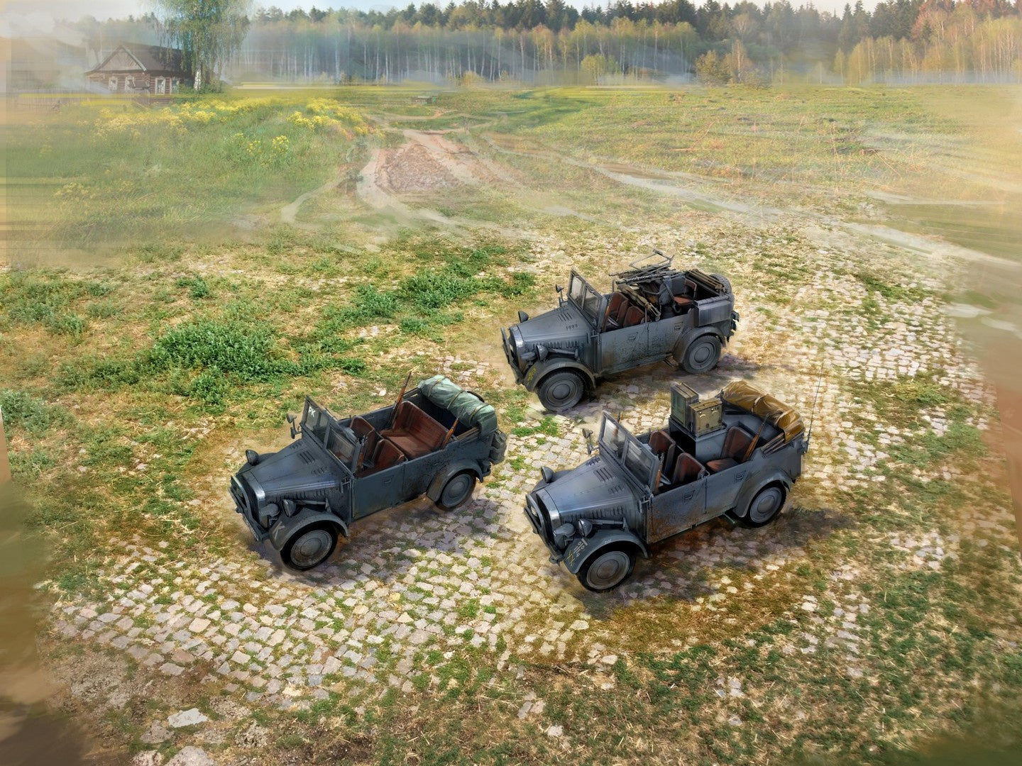ICM Wehrmacht Personnel Cars - Maquette Voitures Allemandes WWII 1:35 (3 Modèles)